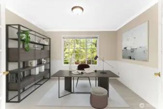 Office (on main level) with french doors.