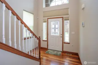 An open, light-filled entryway creates a warm welcome for your guests.