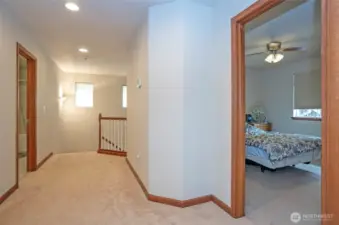 At the top of the stairs, a generous landing leads to four bedrooms and a large bonus room.