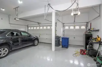 The garage is fully finished and features sealed floors.