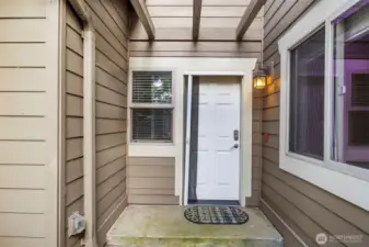 Courtyard entry off third bedroom.