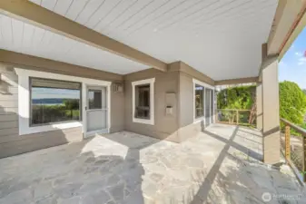 Very large private covered patio space.