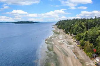 Looking north from Colvos Passage, you can see Blake Island from here.