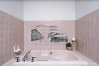 Primary bath soaking tub