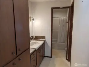 Primary Bathroom. Welcome to #11214 34th Ave E, Tacoma WA 98446. 3200+sf, 4+ br, 3 ba, 1.1 fenced acres.