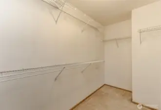 Primary walk in closet
