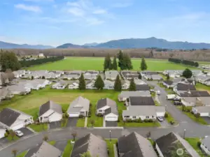 Beautiful mountains just off in the distance.