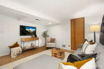 Lower level rec room.