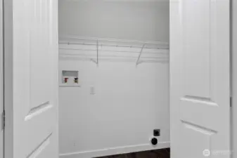 Laundry off kitchen area.