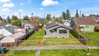 front yard showing fence