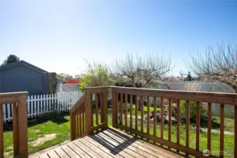Can access yard from back of deck or through fence.