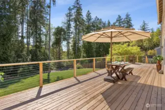 Imagine the beautiful days of the NW that you can enjoy on the is huge deck.