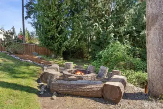 Enjoy time around the firepit with loved ones roasting marshmellows and laughter.