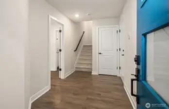 Entry hall with large storage closet