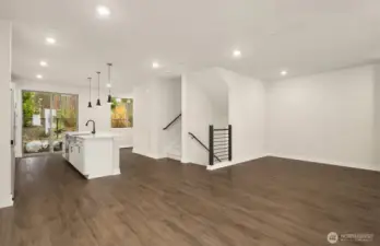 Upgraded black metal stair railing