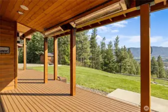 Covered deck with heaters to enjoy the view year round!