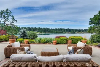 Set on a peaceful setting overlooking Gravelly Lake with 100' of pebble shoreline.  Big blue skies turning to brilliant sunsets create an everchanging view.