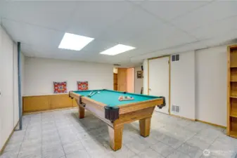 Bonus room down stairs.  Hidden entrance to right rear of photo has a vault door.