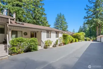 Comes with a detached garage and dedicated parking space