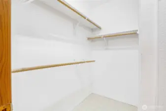 There you have it, a huge walk-in closet in this happy manufactured home!