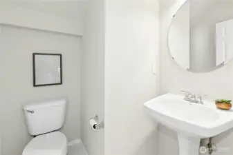 Half bath on main floor