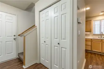 Big coat closet at the entry