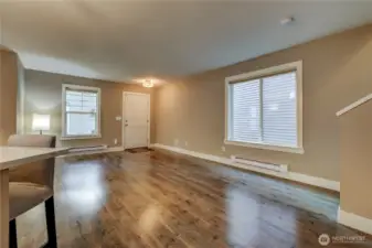 view of the living room from kitchen