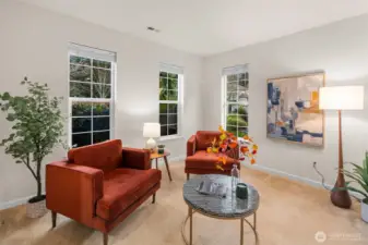 This space at the entry is great for formal living or could be used as an office space.