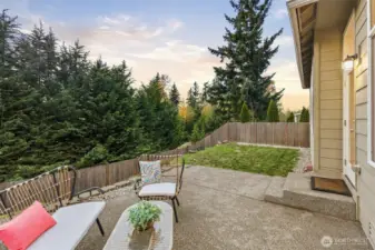 Extended size patio for entertaining and summer bbq's.