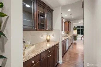 The butler's pantry can also be a coffee nook!