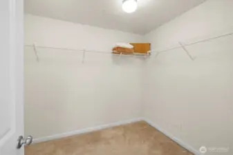 Primary suite walk-in closet! It has tons of room or it's a great canvas for custom closets.