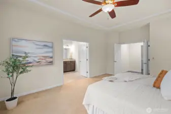 The laundry is just across from the primary suite. Easy one level living!