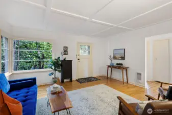 Front door - a really welcoming living room