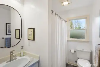 Bright updated bathroom
