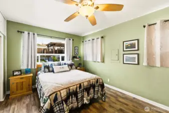 Primary Bedroom overlooking beautiful back yard