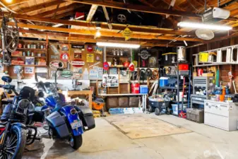 Interior of garage