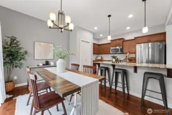 Dining area just off kitchen.