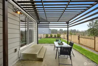 Back patio perfect for entertaining and relaxing outdoors.