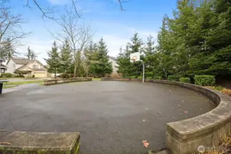 Athletic court across the street.