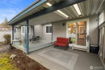 Covered Back Porch and Deck