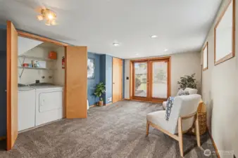 Spacious lower level includes the washer & dryer.