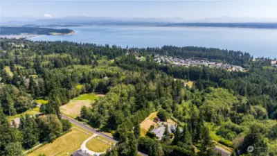 Angled aerial view looking SE