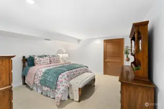 Downstairs "bonus room" w/ walk in closet and attached bath. Currently in use as a 4th bedroom.