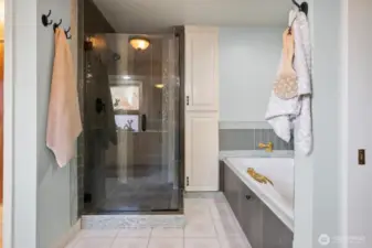 Primary Shower with spa