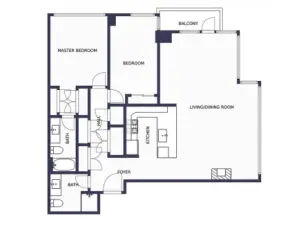 Floor plan of unit #901.