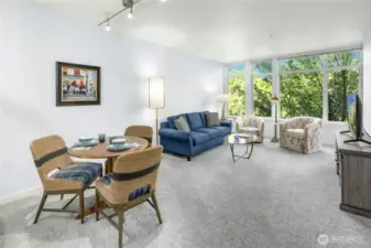 Spacious bright living area