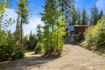Driveway up to cabin