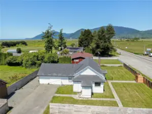 The property is fenced and flat...lots of room to garden and to enjoy the outdoors