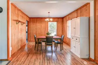 Bright dining space.