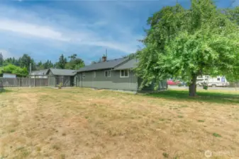 Huge corner lot and fully fenced!